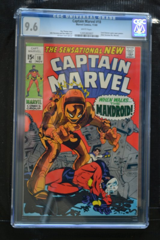 CAPTAIN MARVEL # 18 : CGC  9.6 (NM+) : NOVEMBER 1969 : MARVEL COMICS