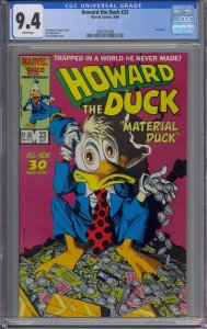 HOWARD THE DUCK #33 CGC 9.4 LAST ISSUE WHITE PAGES