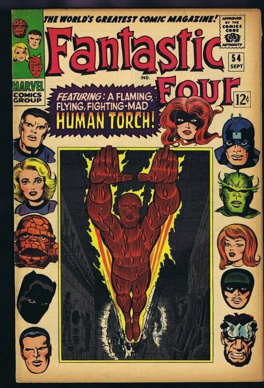 Fantastic Four #54 ORIGINAL Vintage 1966 Marvel Comics 3rd App Black Panther