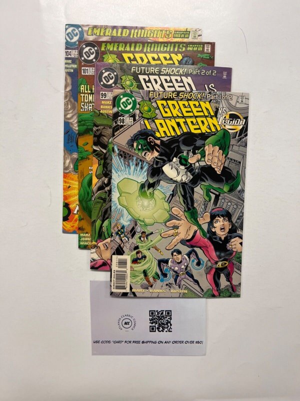 4 Green Lantern DC Comic Books # 98 99 101 104 Wonder Woman Flash Robin 30 JS45