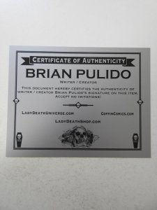 Lady Death #1 Metallic Dark Queen Edition NM Condition! Signed W/ COA!