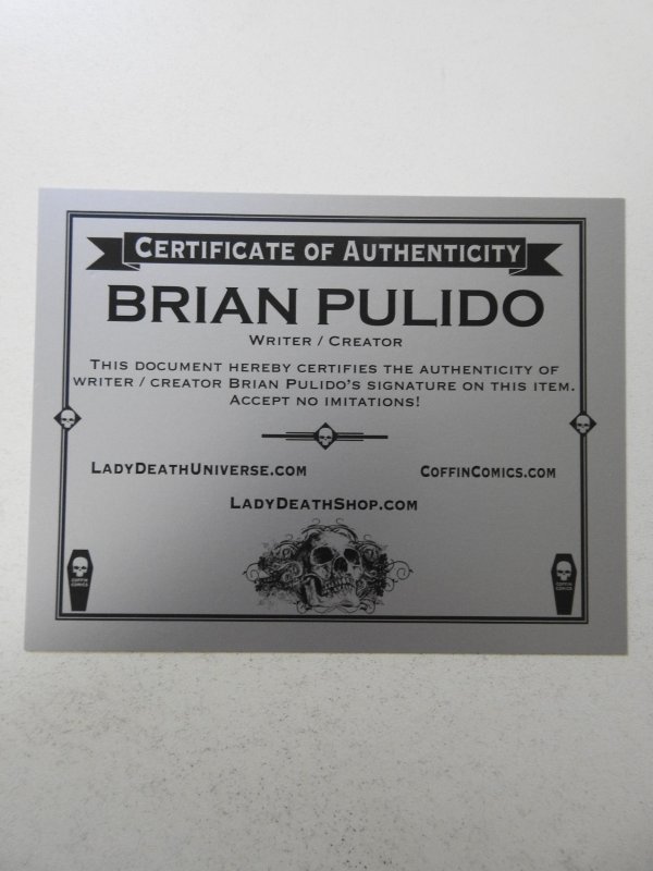 Lady Death #1 Metallic Dark Queen Edition NM Condition! Signed W/ COA!