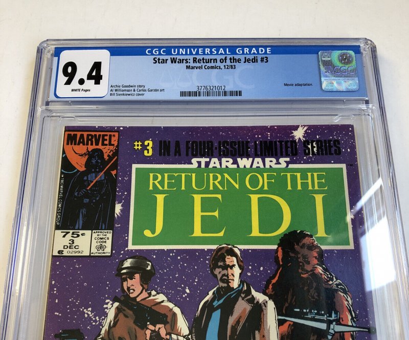 Star Wars: Return Of The Jedi (1983) # 3 (CGC 9.4 WP) | Canadian Price Variant