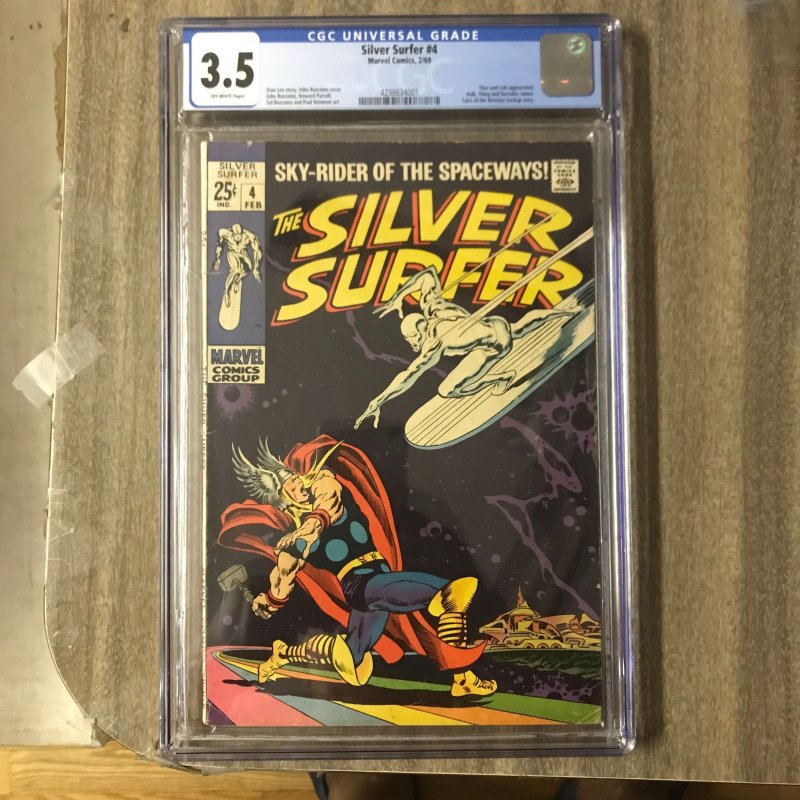 Silver Surfer #4 Vol. 1 (1969) Stan Lee Story CGC 3.5 Silver Age Low Print Run