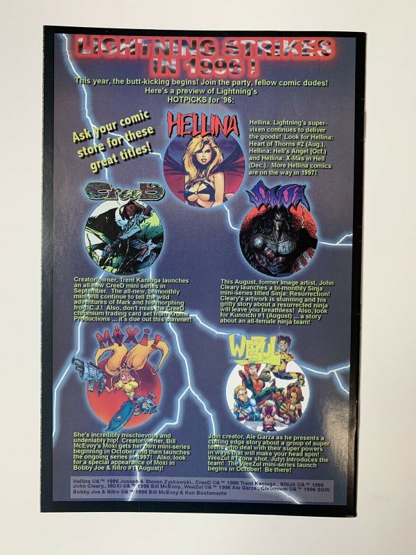 CREED #3~1st PRINT WITH CARD~TRENT KANIUGA ART~LIGHTNING COMICS~JULY 1996