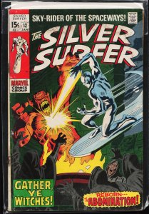 The Silver Surfer #12 (1970) Silver Surfer moisture damage, mold, rusty staples