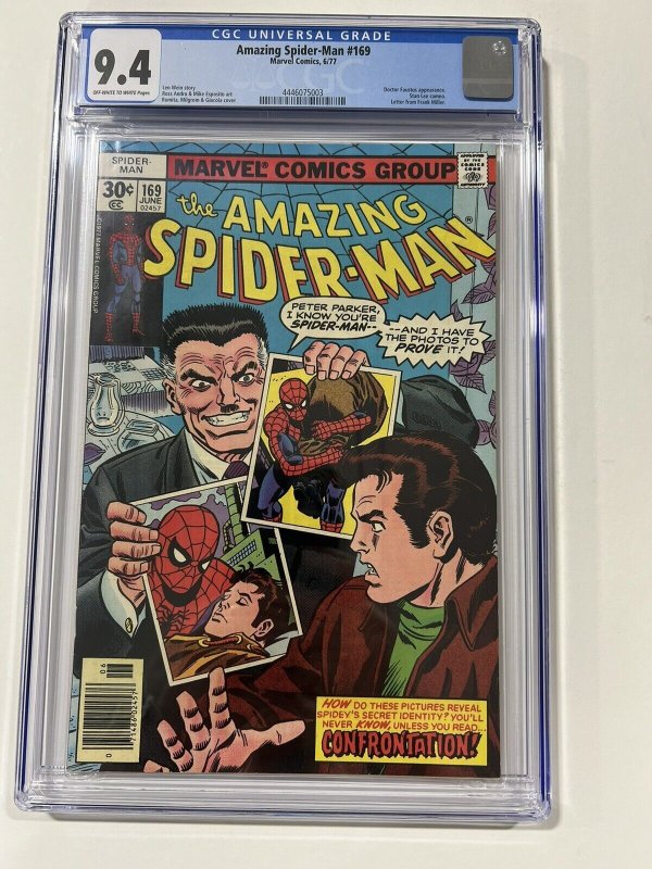 Amazing Spider-Man 169 1977 Cgc 9.4 OW/W pages Marvel Comics