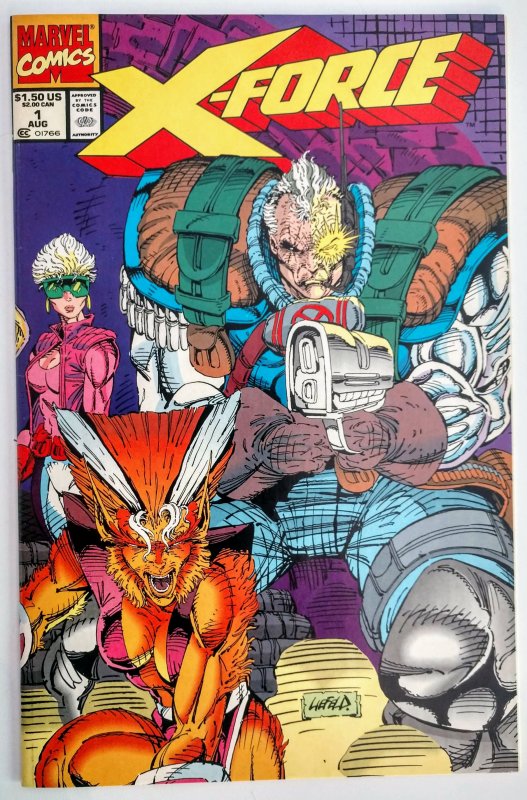 X-Force #1 (NM-, 1992) Deadpool Card Inside