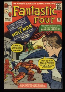 Fantastic Four #22 FN- 5.5 2nd Appearance Mole Man!