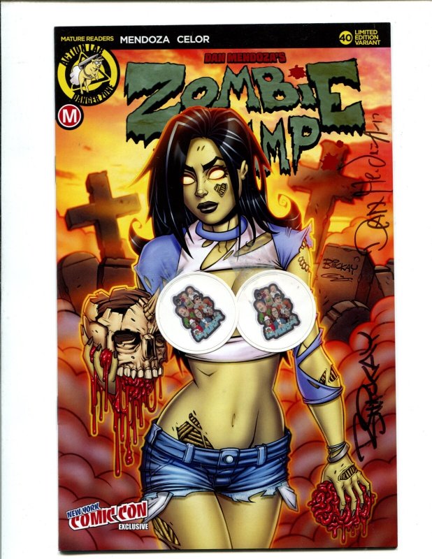 Zombie Tramp #40 - SIGNED TWO PIECE GOOD/BAD BILL MCKAY NYCC LEV! (9.2) 2017