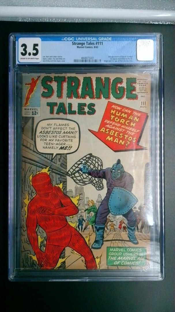Strange Tales #111 CGC 3.5 2nd Doctor Strange, 1st Baron Mordo Marvel, 1963