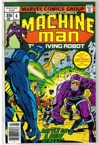 MACHINE MAN #4, VF/NM, Jack Kirby, Living Robot, 1978, more JK in store