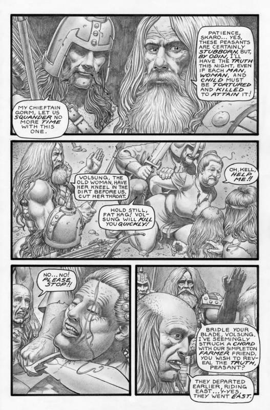 SEAN PATTY original art, WORGARD VIKING BERSERKER 1, 11x17, 2010, Battle, pg 11