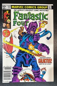 (1982) FANTASTIC FOUR #243 NEWSSTAND VARIANT COVER! GALACTUS vs EVERYONE!