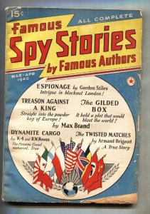 FAMOUS SPY STORIES #2 March 1940-Max Brand story-Pulp Magazine