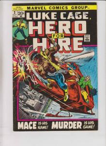 Hero For Hire #3 FN+ luke cage - power man - archie goodwin - afrocentric  1972