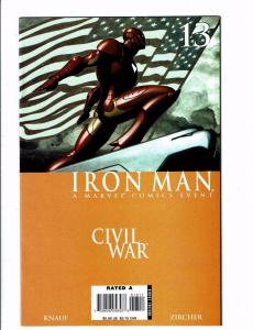 Lot Of 2 Iron Man Marvel Comic Books # 13 14 Civil War Captain America J123