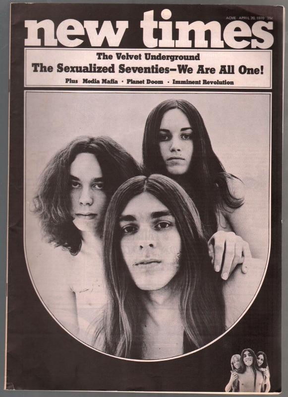 New Times #1  4/1970-counter culture title-1st issue-Velvet Underground-VF