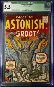 RARE Tales to Astonish #13 CGC 5.0 1960 OW PAGES 1st Groot Guardians Qualified