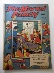 The Marvel Family #14 (1947) GD+ Condition Centerfold detached