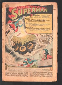 Superman #123 1958-DC-1st Supergirl appearance-Coverless-title page loose-las...