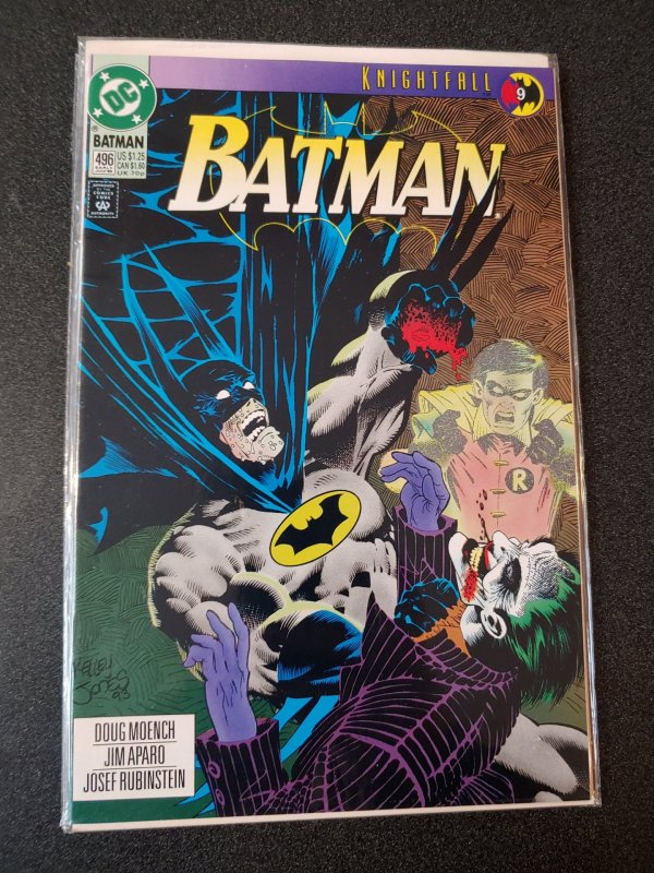 Batman #496 NM Cond Joker Cover Knightfall 9