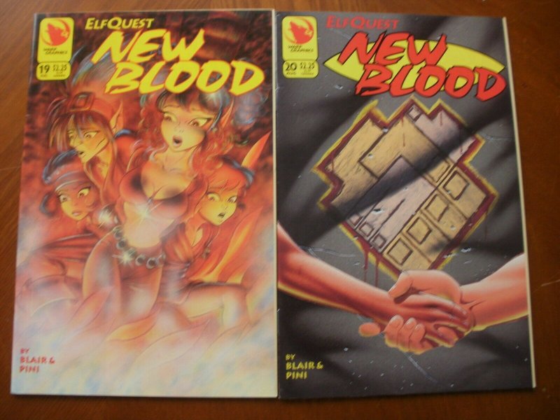 2 Near-Mint Warp Graphics Comic: ELFQUEST NEW BLOOD #19 #20 (1994) Blair Pini