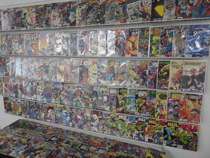 Huge Lot 180+ Comics W/ Spider-Man, Superman, Hulk, +More! Avg VF- Condition!