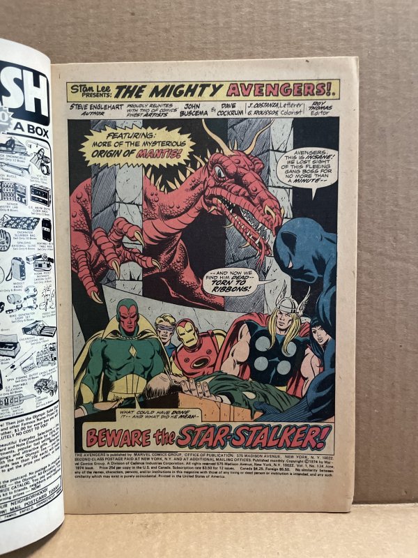 The Avengers #124 (1974) Unlimited Combined Shipping