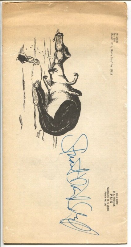 Whispers1976-signed by Schiff-mini issue-10 pages-bio & fantasy writing-FN- 