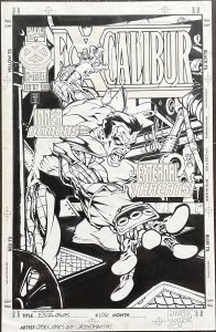 Excalibur 106  Original Art Cover by Casey Jones Colossus X-Men!