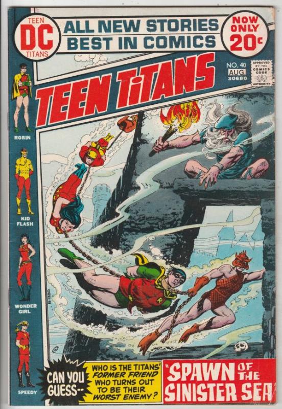 Teen Titans, The #40 (Aug-73) VG/FN Mid-Grade Kid Flash, Robin, Wonder Girl, ...