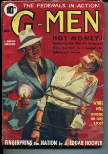 G-Men #2 12/1935-Thrilling-dope racket-J Edgar Hoover-2nd Dan Fowler-VG