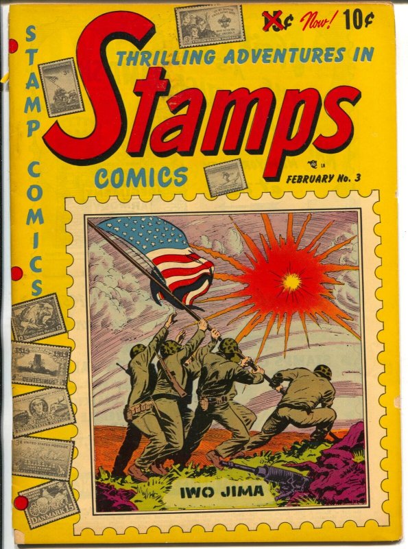 Stamps #3 1952-Iwo Jima-Boy Scouts-Doug Wildey-American Flag-VG-