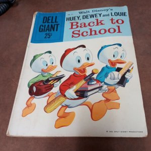 Dell Giant #22 Silver Age 1959 Huey, Dewey and Louie Back to School