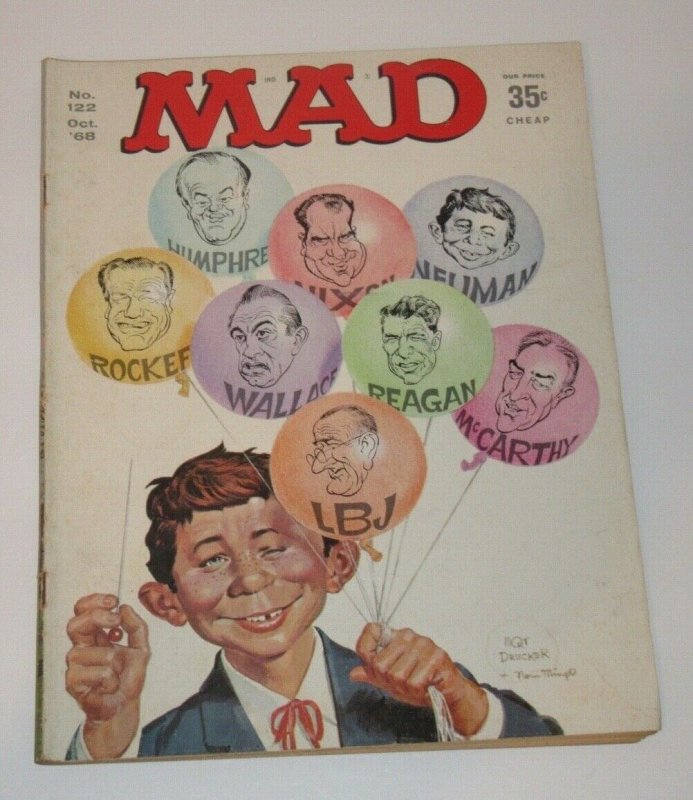 Mad Magazine #122 Mort Drucker & Norman Mingo Cover Oct 1968 EC Publications FN