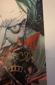 BATMAN #50 (2018), SIGNED by Clay Mann, JOKER Virgin Varian wear back cover