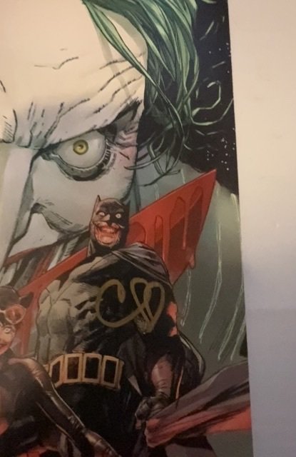 BATMAN #50 (2018), SIGNED by Clay Mann, JOKER Virgin Varian wear back cover