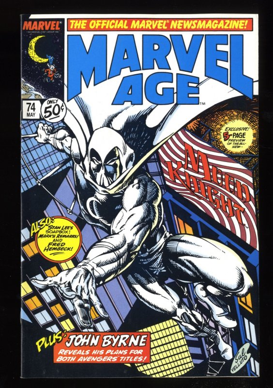 Marvel Age #74 NM- 9.2 Moon Knight Preview!