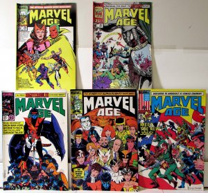 Marvel Age Lot 5 #29, 30, 31, 32, 34 1985 Marvel Nightcrawler Wolverine Comics