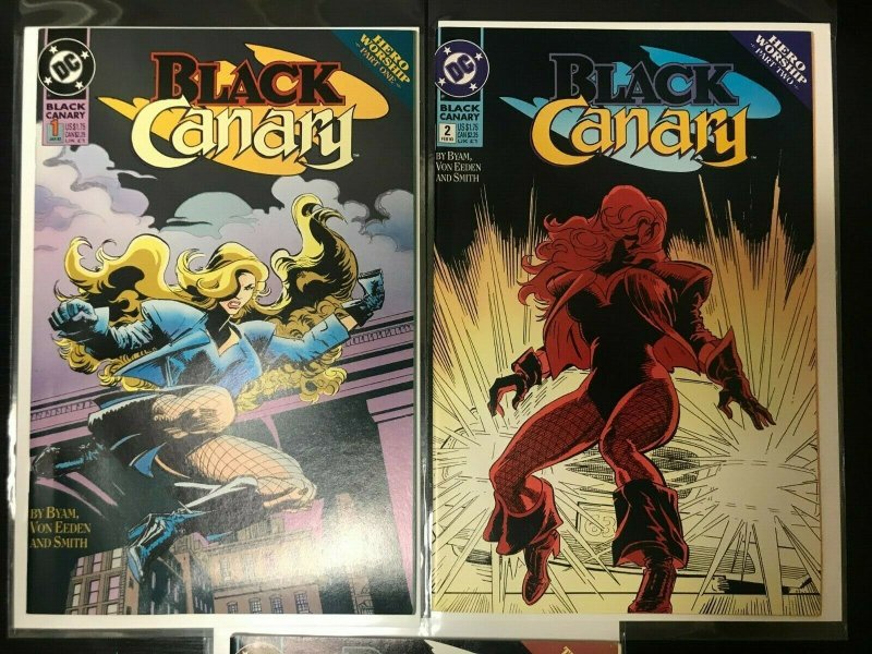 BLACK CANARY #1-2, 4 3PC LOT (VF) PAINTED COVER!! 1993