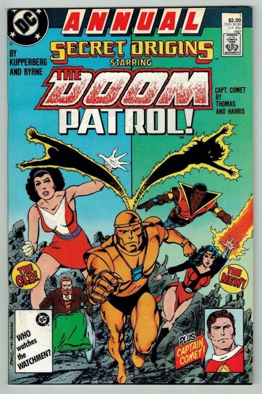 SECRET ORIGINS #1, VF, Annual, Doom Patrol, DC 1987 more DC in store