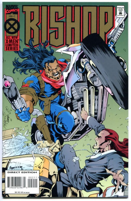 BISHOP #1 2 3 4, NM, X-Men, Storm, Gambit, Foil covers, Guns, 1994