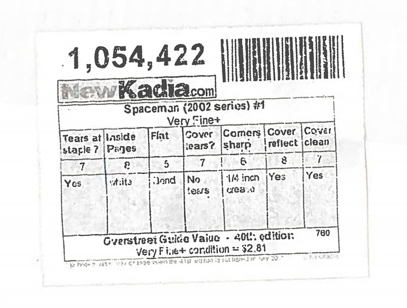Spaceman (2002) #1 VF+