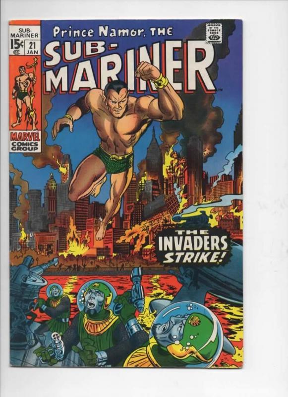 SUB-MARINER #21, VF, Severin, Invaders, 1968 1970, more in store