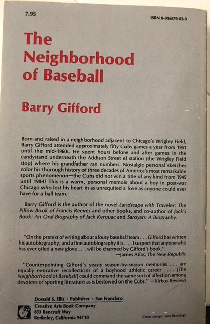 The neighborhood of baseball Gifford/Chicago cubs deep dive!