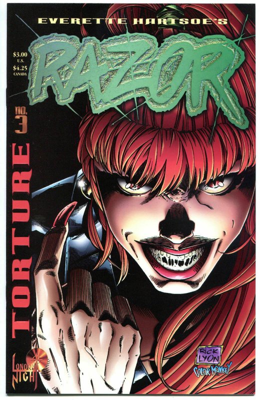 RAZOR  : Torture #3, NM+, Femme Fatale, 1996, Lyon, Everette  Hartsoe