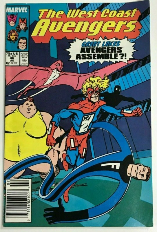 WEST COAST AVENGERS#46 VF/NM 1989 FIRST 'GREAT LAKES AVENGERS' MARVEL COMICS