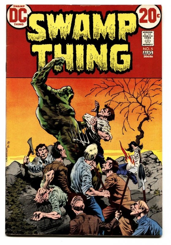 SWAMP THING #5-DC 1973--BERNI WRIGHTSON-VF