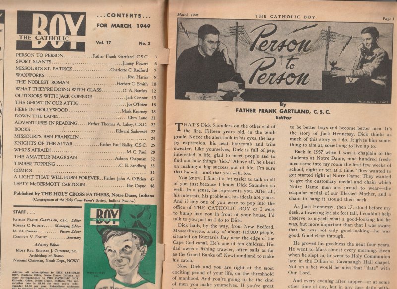 The Catholic Boy Vol. 17 # 8 March 1949